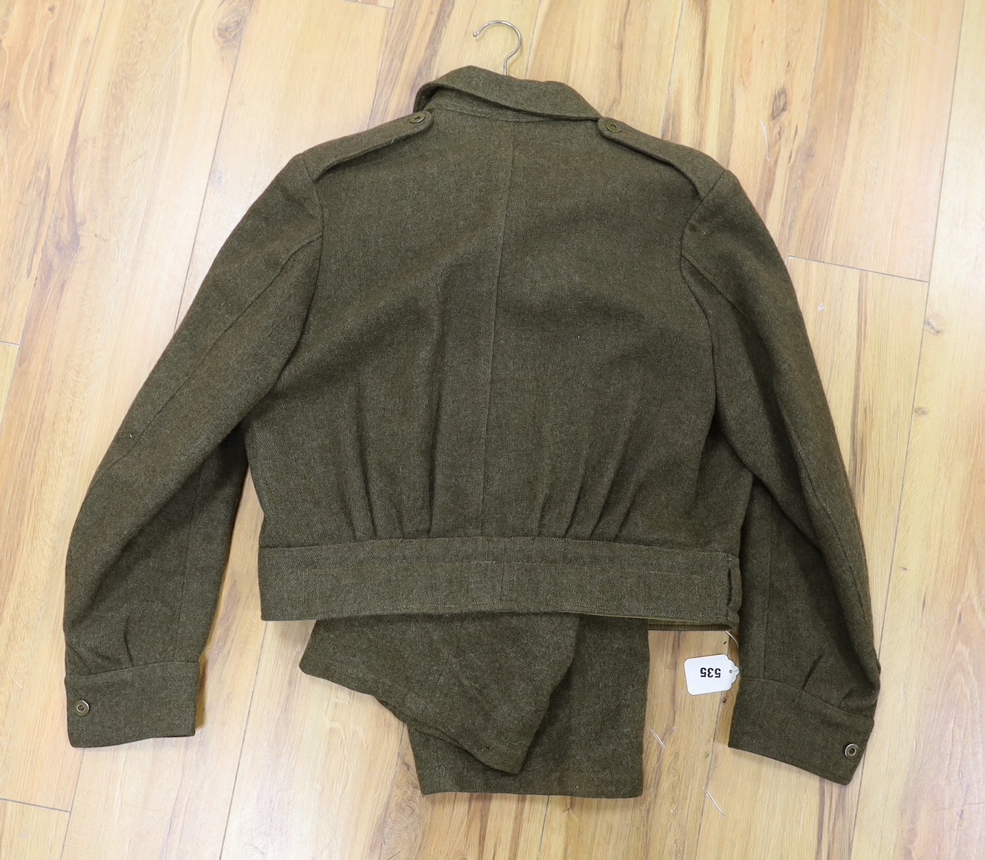 A 1945 S. Stall & Son Battle Dress Sergeant army uniform, size 10